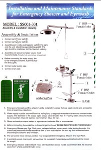 JUAL EMERGENCY SHOWER LABORATORIUM DAN EYE WASH LABORATORIUM